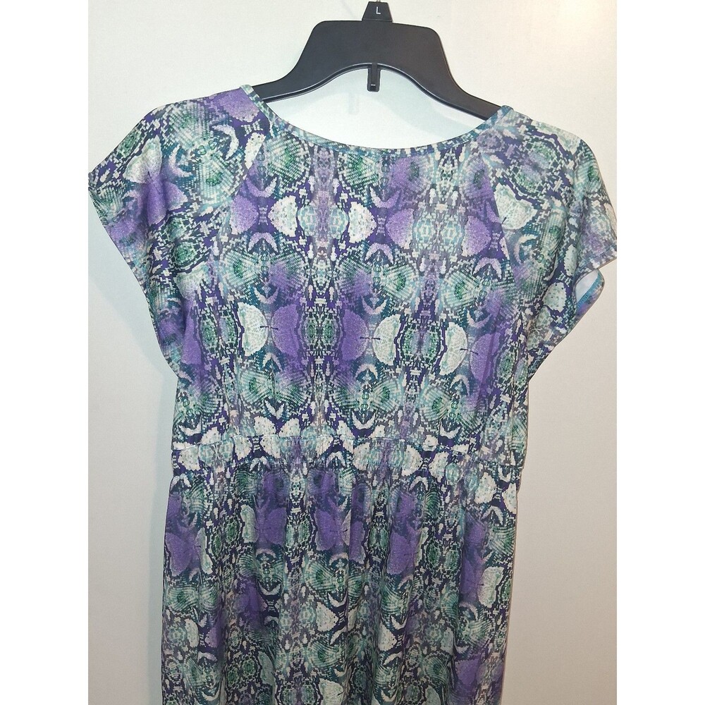 Women's One World Live and Let Live Boho Animal Print & Crochet Dress, XL - Picture 8 of 11